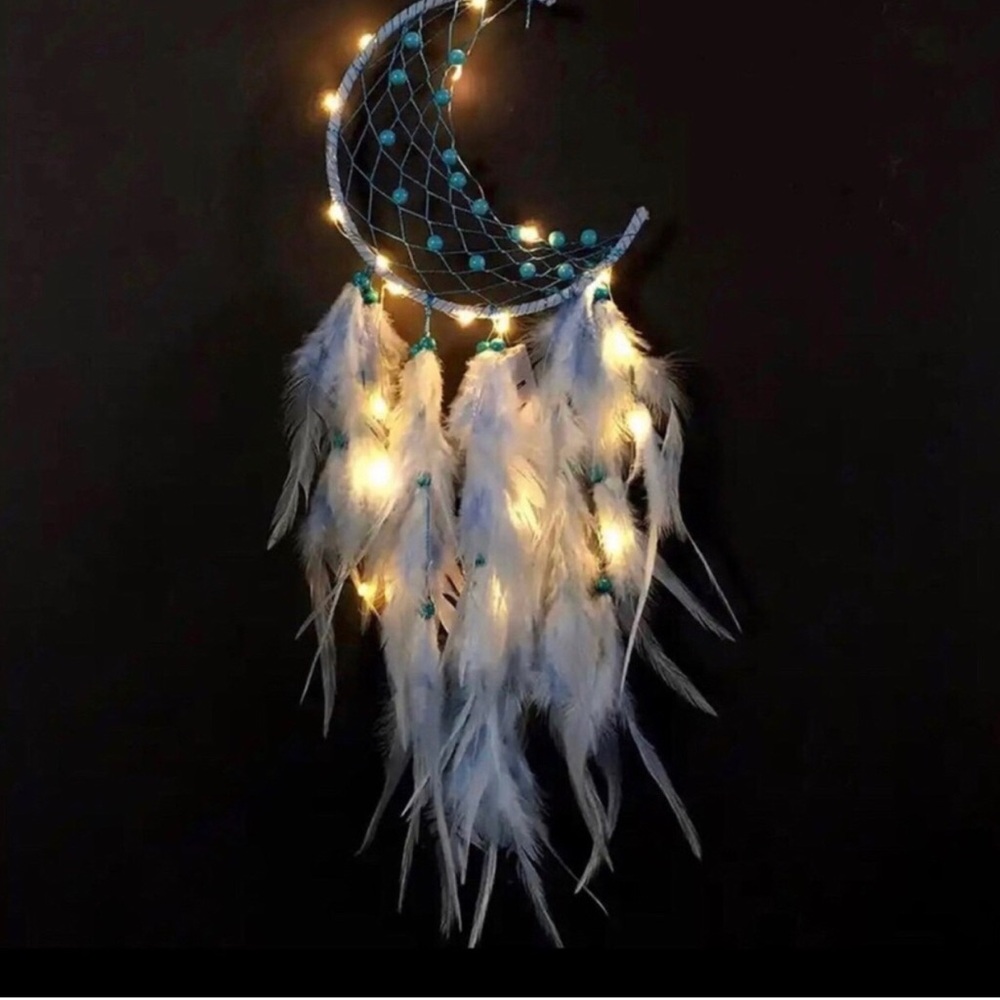 Light up moon dream catcher
